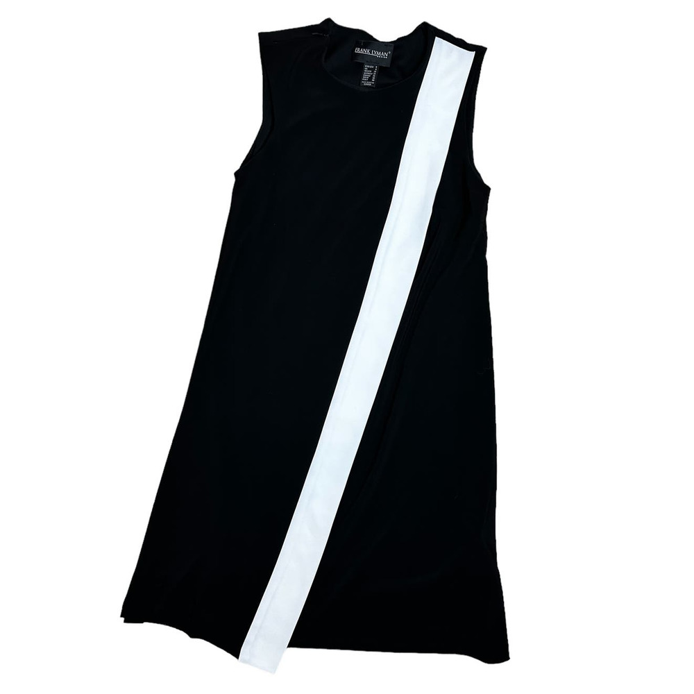 Frank‎ Lyman Designs Monochrome Colorblock Sleeveless Mini Dress Size 6